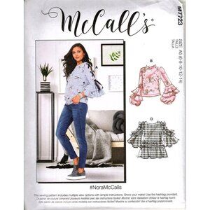 McCall's M7723 Misses 6 to 14 Embellished Sleeve Top Uncut Sewing Pattern